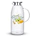 Purefold 100 Ounces Large Glass Pitcher with Lid, Hot/Cold Water Pitcher with Handle, Juice and Iced Tea Beverage Carafe