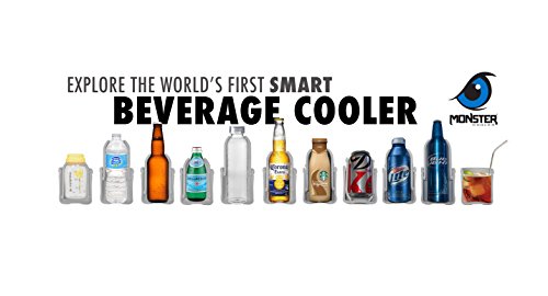 Monster Cooler Beverage Coozie - Can and Bottle Holder Traps Frigid Air, Keeps Drinks Cold for Hours - Soft, Lightweight and Virtually Indestructible - Convenient, Easy to Clean - Premium Quality