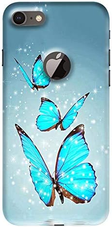 Fasheen Printed Back Case Cover for Apple I Phone 8, Flexible Soft Silicone Rubber TPU, Print: Blue Turquise