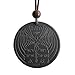 Anti EMF Radiation Protection Pendant, Scalar Energy Pendant Volcanic Lava Negative Ions Energy Pendant Necklace Orgone Pendant and Matte Black Agate Bracelet (one Pack Pendant and one Pack Bracelet)