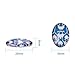 PH PandaHall 100pcs Oval Glass Cabochons 25x18mm Mosaic Printed Tiles Mixed Color Flower Glass Mosaic Tile Cabochon Dome for Photo Pendant Necklace Jewelry Making