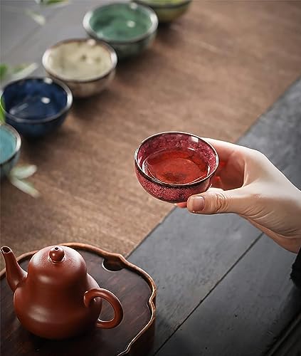 melala Ceramic Tea Cup Set,Chinese Kung Fu Tea Set,Japanese Style Tea Cup,5pcs Ceramic Mate Cup Set, Tea Coffee Cups 110ml without Handle