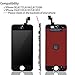 for iPhone SE LCD Display Touch Screen Digitizer Replacement with Repair Kit, Compatible with Model A1723, A1662, A1724 (Black)