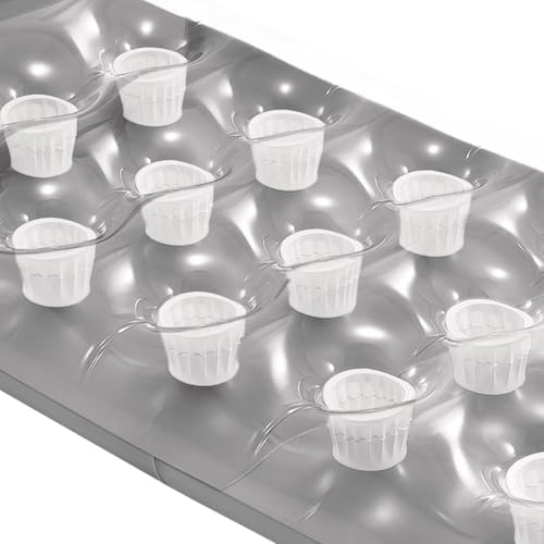 58894EU - Tapete Insuflável 18 Copos de Prata + Almofada 188x71 cm