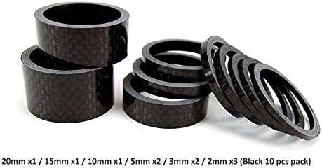 The Flying Wheels 4pc Bike Bicycle Full Carbon Headset Spacer 1-1/8" 20 15 10 5mm