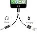 2 in 1 to 3.5mm Audio Adapter, ADABUNNY Charger, to 3.5mm Aux Headphone Jack Adapter for iphone 7 / 7 plus [No Calling Function and No Music Control] (Black)