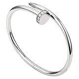 Guanjie Titanium Steel Bracelet Ladies Fashion Classic Lovely Bracelet Ladies Gift Bracelet (Silver Bracelet)