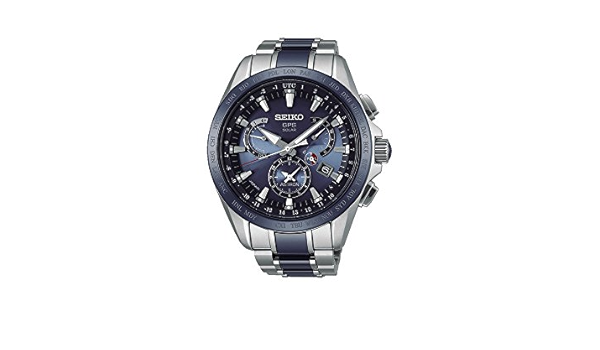 Seiko Astron Reloj de Cuarzo, Titanio, cerámica, Azul, 45 mm, día y Fecha :  Amazon.es: Relojes
