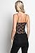TheMogan Women's Basic Sheer Lace Tank Top Long Cami Tee
