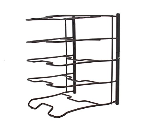 ESYLIFE Kitchen Cabinet Pan Organizer Rack Cookware Holder (Fits 5 Pans/Lids) - Can be Separated Use - Thumbnail 5