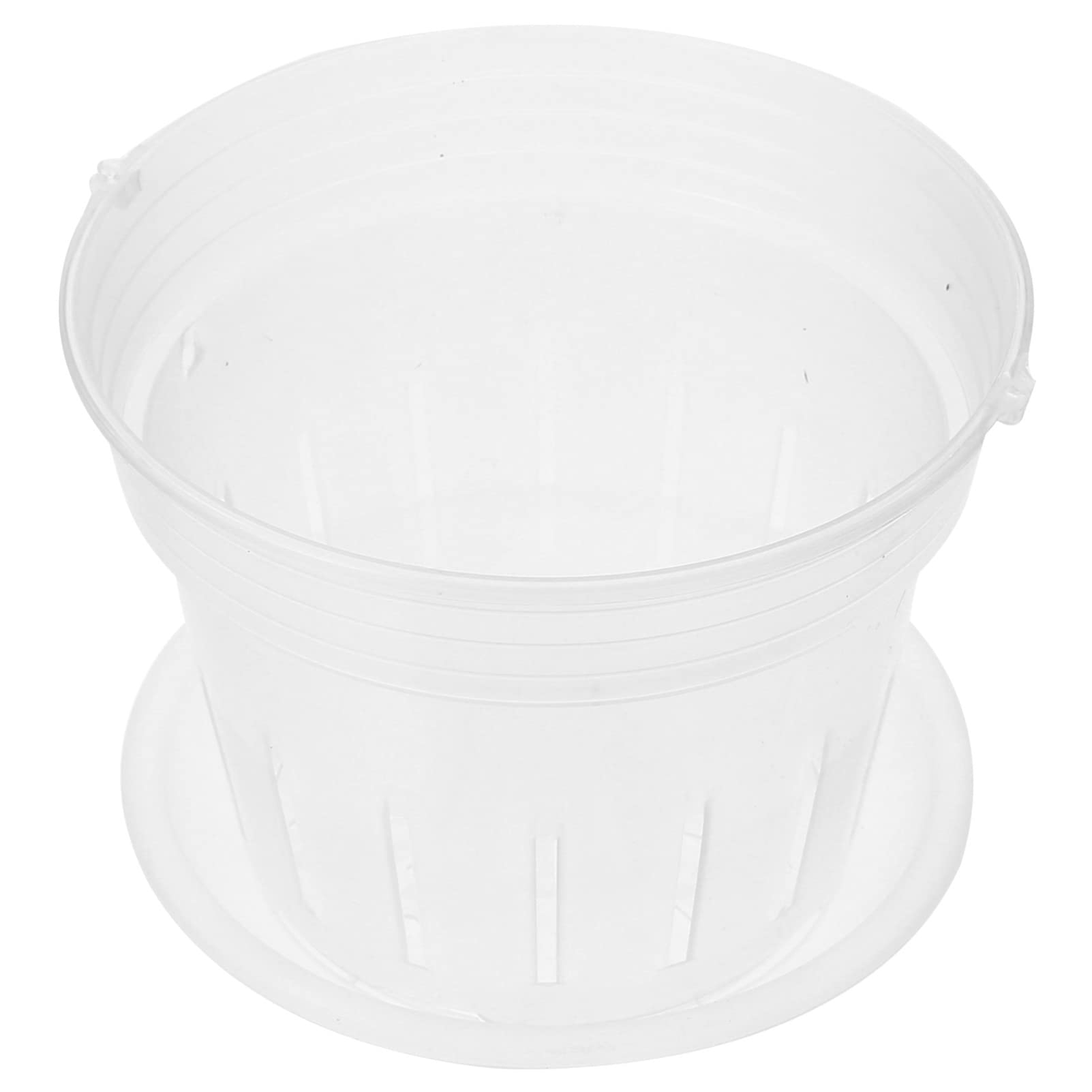 GANAZONO 7 inches Clear Orchid Pots with Holes Flower Plant Pot with Tray Flower Plant Container Plant Nursery Pots for Gardening Garden Home