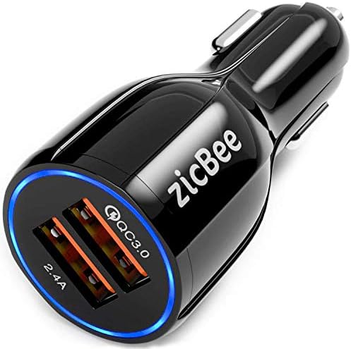 Car Charger Adapter – USB Car Charger Dual Port, Quick Charger 5.4A/30W, 4X Faster Compatible w/iPhone 12 Pro/ 12 11 Pro Max/11/XS Max/XS/XR/X iPad Pro/Air/Mini, Galaxy Note S10 S9 S8 S7,iPad & More