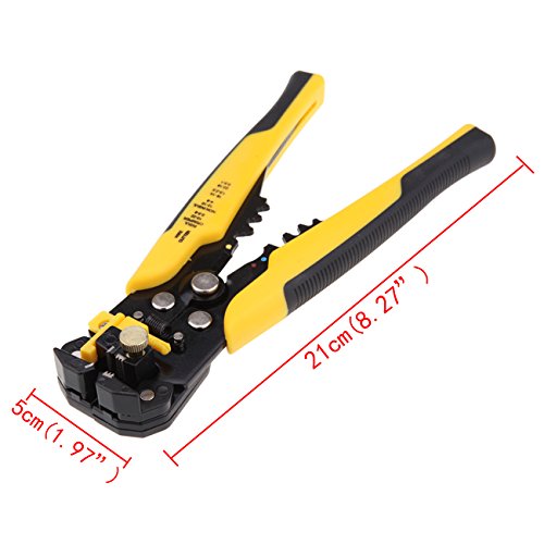 Iglobalbuy 3 In 1 8" Automatic Electric Cable Wire Striper Cutter Crimper Stripper Pliers Terminal Tool W/Self-adjusting Jaws AWG24-10 (0.2~6.0mmÂ²)