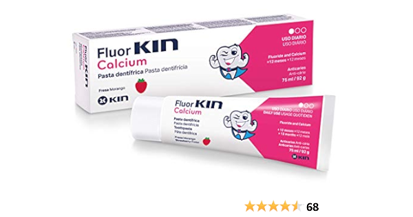 Amazon Com Kin Fluor Kin Calcio Pasta Dental Fresa 75 Ml Belleza Y Cuidado Personal Amazon Com Kin Fluor Kin Calcio Pasta Dental Fresa 75 Ml Belleza Y Cuidado Personal