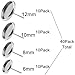 BronaGrand 40pcs Stainless Steel Stud Earring Cabochon Setting Post Cup Fit for 12mm,10mm,8mm,6mm(4 Sizes)