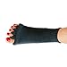 Bcurb Comfy Open Toe Foot Socks Relief for Bunions Hammer Toe Yoga Gym Massage Five Toe Separator Spacer Stretcher (Black/Red, Medium)