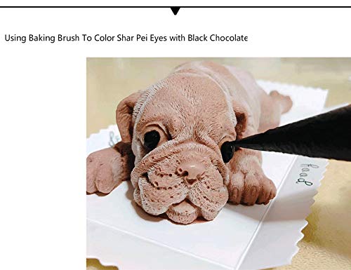3D Shar Pei Silicone Cake Mold, SIKSIN Fondant Mousse Cake Decoration Mold, Dog Chocolate Mould, Candy Soap, Ice Making, Candle Mold - 6INCH