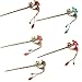 Voberry Ancient Chinese Women's Lucky Totem Rhinestone Crystal Bead Antique Brass Hair Pin. (E)