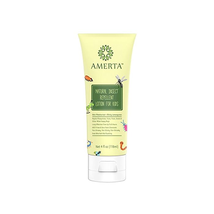 Buy AMERTA Natural Insect Repellent Lotion for Kids, DEET FREE, Repels