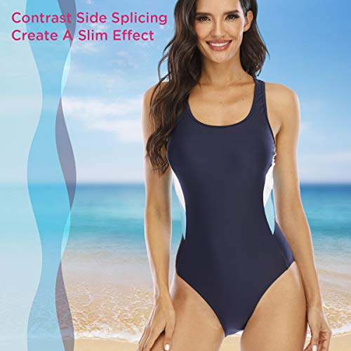 Damen-Sportlicher-Einteiler-Badeanzug-Damen-Badeanzug-Einteilig-Sport-Schwimmanzug-fuer-Damen
