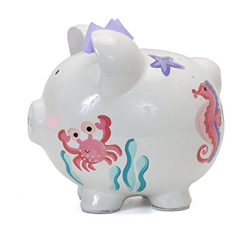 Child to Cherish Ceramic Piggy Bank, Mermaid