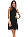 Kancystore Chiffon Dresses for Women, Casual Halter Sleeveless Mini Dress (Black, S)
