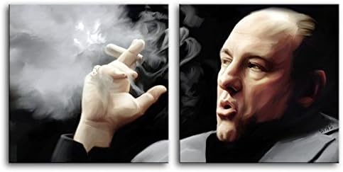 TONY SOPRANO James Gandolfini - Painting Giclee CANVAS PRINT by Stas Studio (Xlarge / Multi-panel GALLERY WRAP)