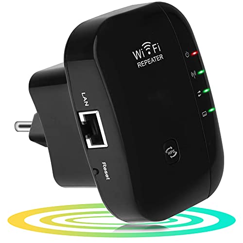 Maofuxing-Repetidor-WiFi-300Mbps-Amplificador-WiFiAmplificador-Senal-WiFi-de-300-MbpsAmplificador-de-Senal-Admite-Redes-WLAN-de-24-GHzFacil-de-Configurar-Compatible-con-Enrutador-y-Fibra