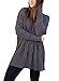 Sidefeel Women Casual V Neck Loose Fit Knit Sweater Pullover Top X-Large Grey