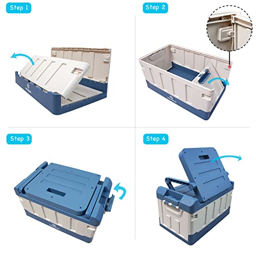 WELLHONG Plastic Sportsmans Trunk Organizer Box, Footlocker for Storage