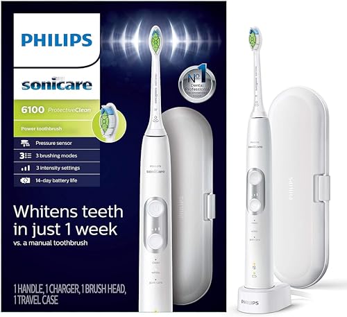 Philips Sonicare HX8911/02 HealthyWhite+ Rechargeable Electric Toothbrush, White