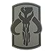 ACU Gray Star Wars Boba Fett Mandalorian Bounty Hunter PVC Rubber 3D Hook-and-Loop Patch