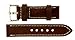 JP Leatherworks Panerai Style Thick Full Grain Leather Watch Band With Heavy Stainless Steel Buckle (Brown)