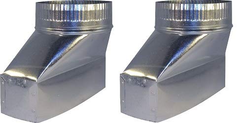 Speedi-Products SM-RH3106 SB 3.25-Inch W by 10-Inch Length to 6-Inch Stack Range Hood Straight Boot (2-(Pack))