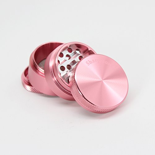 Sharp Stone Official Authentic Small 4 Piece Grinder Hard Top 1.5 Inches Pink + Free Performance Technology Wrist Band