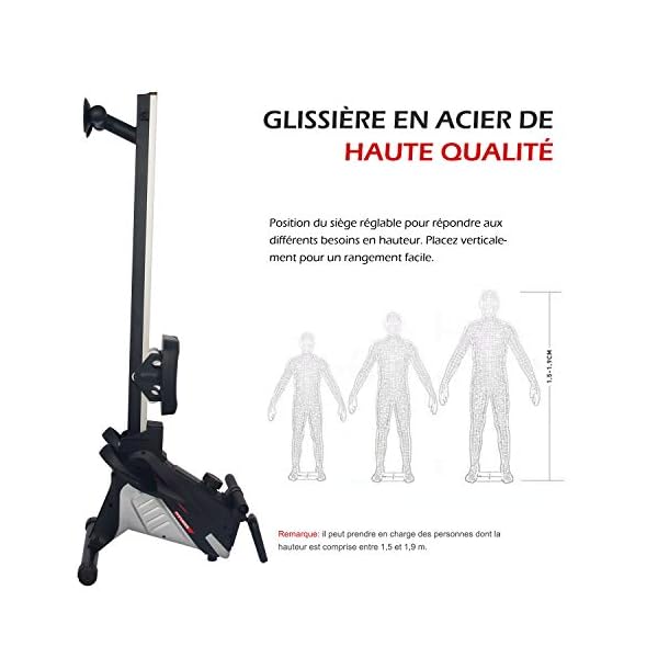 ISE-SY-1750-SY-1750-Magnetic-Rowing-Machine-with-8-Levels-of-the-Computer-Slide-Black-and-Red-145-x-46-x-20-cm ISE SY-1750 Rowing Machine with Magnetic Braking System, 8 Resistance Levels, Aluminium Slide, LCD Screen, Silent