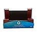 Rolodex Wood and Faux Leather Business Card Holder, Mahogany and Black (81766)