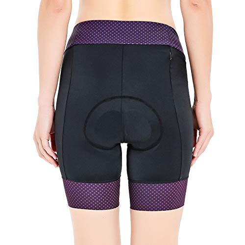 CATENA Women's Bike Shorts 3D Padded Cycling Short Pants for MTB Road Bicycle Purple, Medium