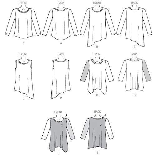 Vogue Patterns V9057ZZ0 V9057 Misses' Top Sewing Template, ZZ (LRG-XLG-XXL)