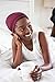 Grace Eleyae [Slap] Satin-Lined Sleep Cap, Womens Tam Hat Beanie, Medium, Wine Red