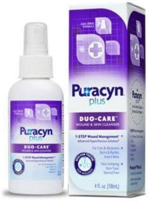 Puracyn Plus Duo-Care Wound & Skin Solution, OTC Easy Spray, 4 0z each by Puracyn