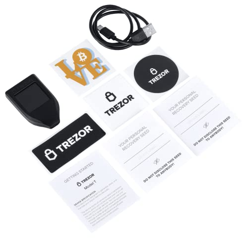 Trezor Model T - Crypto Hardware Wallet with LCD Touchscreen, Protecting Bitcoin & 1000's of Coins with Maximum Security