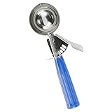 Tiger Chef Stainless Steel Scoop - 2 oz. Blue Ice Cream Scoop Disher - NSF Certified - All-purpose scoop for ice cream, frozen yogurt, cookie dough, meat balls, rice