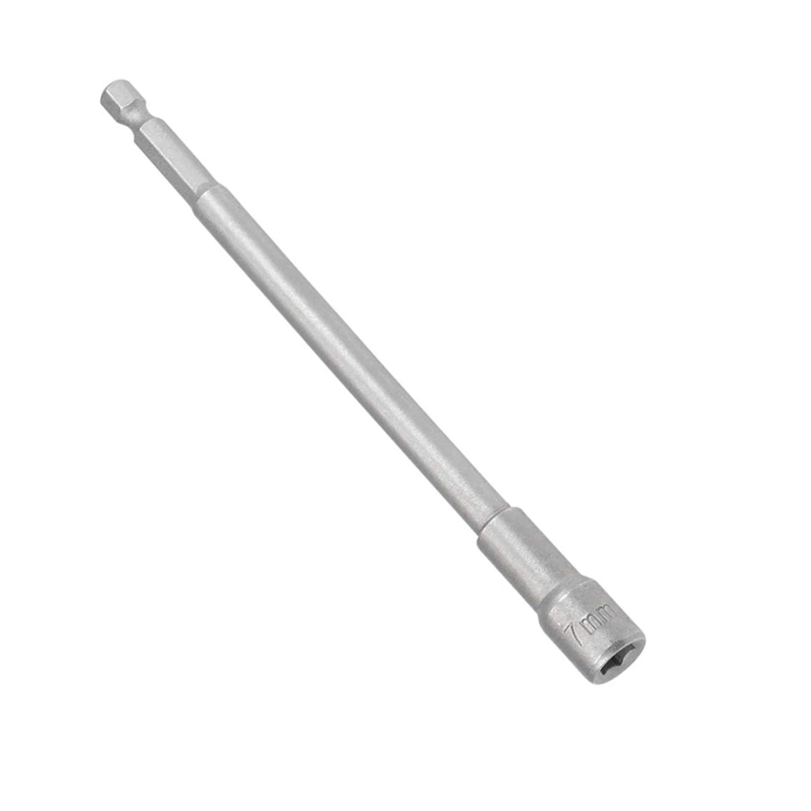 TOP-VIGOR 6mm Nut Setter Driver Drill Bit Set, 1/4 inch Hex Shank Quick Change, 150mm Length Metric Nut Driver Set for Woodworking, Auto Repairing, Machine Maintenance, Furnitures