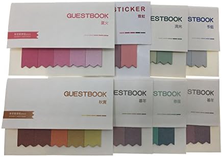 Color-Coding Labels,8 Sets of Cute Gradient Color Index Label Page Marker Colored Tabs Flags Stickers