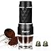 COSTWAY Portable Espresso Maker, 2-in-1 Manual Coffee Machine, 20 Bar Pressure for Capsule & Ground Coffee, for Camping, Travel, Office, Home