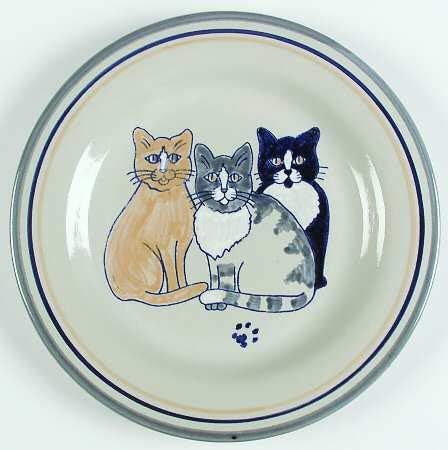 Louisville Stoneware Classy Cats Dinner Plate 11"