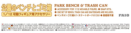 Hasegawa 1/12 Accessories Series Park Benches And Trash Bin Plastic Model Fa10