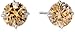 Amazon Collection 10k Gold Champagne Swarovski Zirconia Stud Earrings (2 cttw)