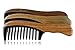 Unique Gift - Olina No Static Handmade Premium Quality Natural Black Ox Horn & Green Sandal Wood Comb with Natural Wood Aromatic Smell (Wide-tooth, Black Ox Horn & Green Sandal Wood)